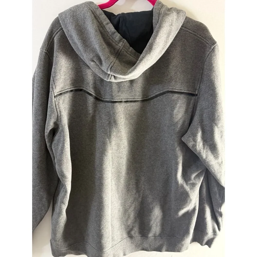 Under Armour Gray Pullover Hoodie Black Logo Hoodie
